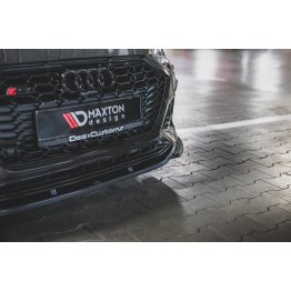 Накладка сплиттер на передний бампер на Audi RS5 B9 рестайл
